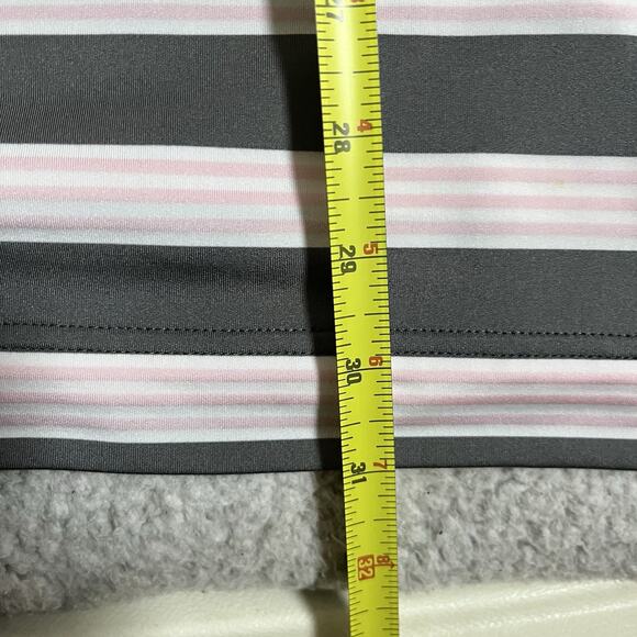 Footjoy Polo Shirt Mens L Stripe Performance Stretch Lightweight Golf Club Logo - Picture 12 of 12